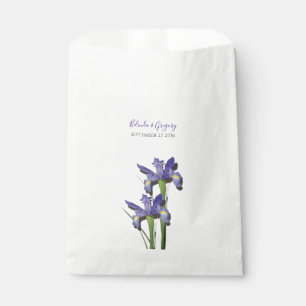 Elegant Purple Iris Wedding Favour Bag