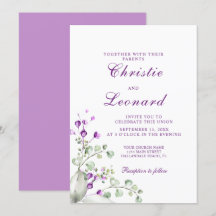 Elegant Purple Lavander Flowers Wedding