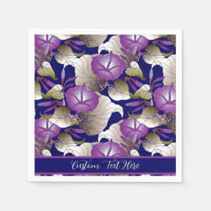 Elegant Purple Lavender Floral Flowers Personalize Napkin