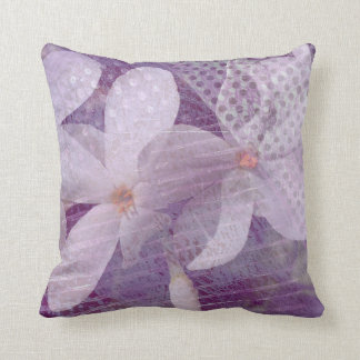 Elegant Purple Lavender Photo Floral Throw Pillow