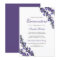 Elegant Purple Lavender Quinceanera Invitation