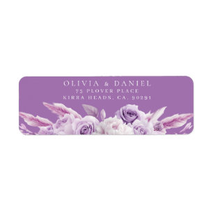 Elegant Purple Lavender Wedding Return Address