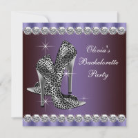 Elegant Purple Leopard Bachelorette Party