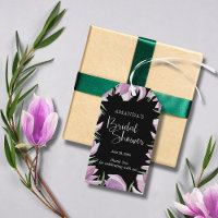 Elegant Purple Magnolias Bridal Shower Thank You