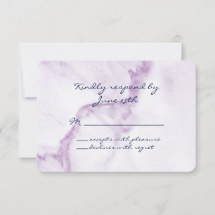 Elegant Purple Marble RSVP