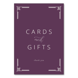 Elegant Purple Minimalist Thank You Card