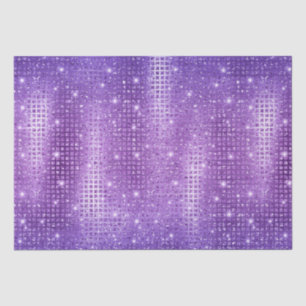 Elegant Purple Mosaic Metallic Glitter Pattern Tissue Paper