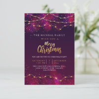 Elegant Purple Neon Custom Holly Christmas gift