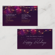 Elegant Purple Neon Holly Personalized Christmas