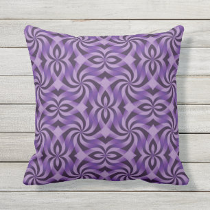Elegant Purple Outdoor Pillow