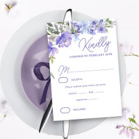 Elegant Purple Peri Floral Entree Selection