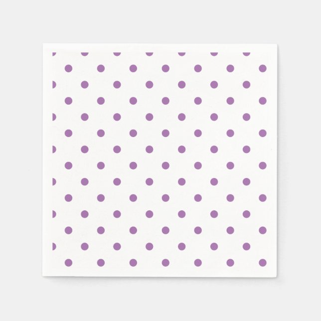 elegant purple polka dots napkin (Front)