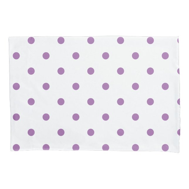 elegant purple polka dots pillowcase (Front)