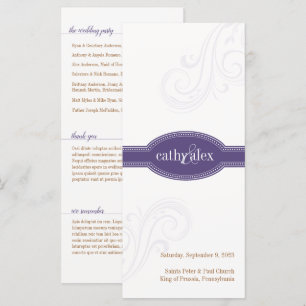 Elegant Purple Program, Caroline Wedding