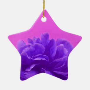 Elegant Purple Raspberry Floral Ceramic Ornament
