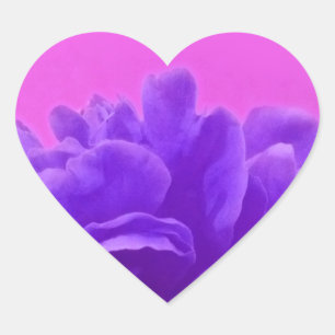 Elegant Purple Raspberry Floral Heart Sticker