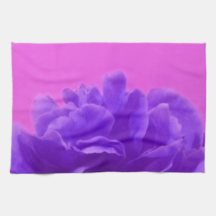 Elegant Purple Raspberry Floral Kitchen Towel