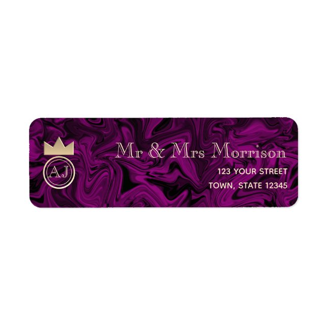 Elegant Purple Return Address (Front)