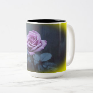 Elegant Purple Rose in the Rain Mug
