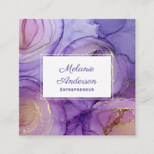 Elegant Purple Roses Business Card