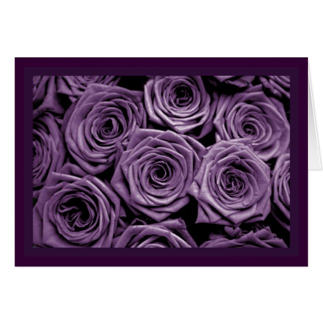 Elegant Purple Roses Valentine's (Front Horizontal)