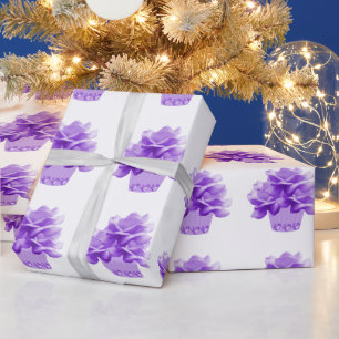 Elegant Purple Roses Wrapping Paper