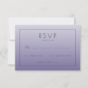 Elegant Purple RSVP Card