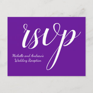 Elegant Purple "rsvp" Postcard