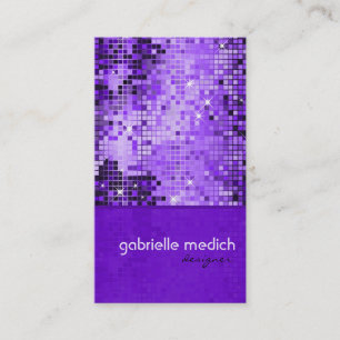 Elegant Purple Sequence Glitter Pattern Business Card