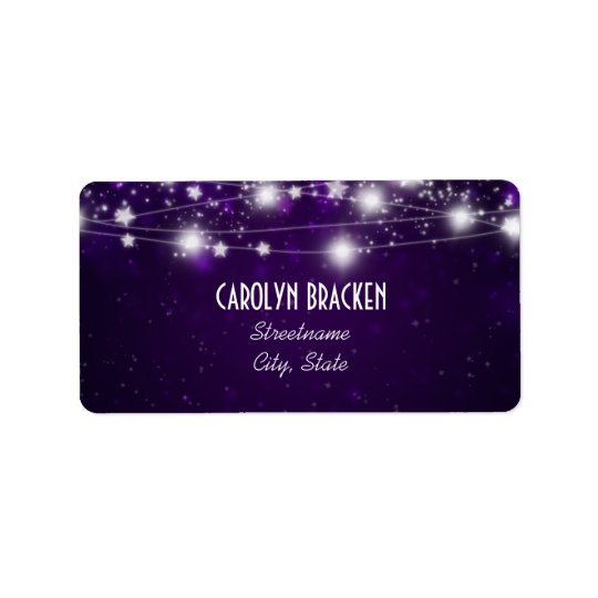 Elegant Purple Shimmering Stars Christmas