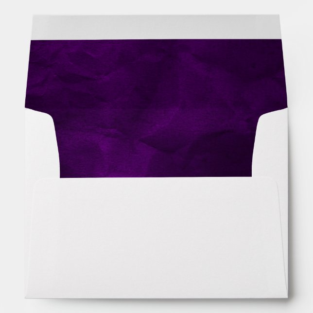 Elegant Purple Silver Wedding Envelope (Back (Bottom))