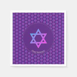 Elegant Purple   STAR OF DAVID Paper Napkin