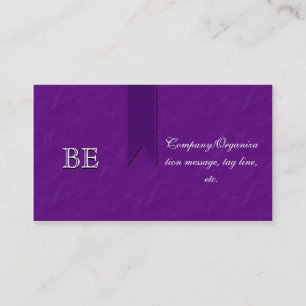 Elegant Purple Support Ribbon Business Cards