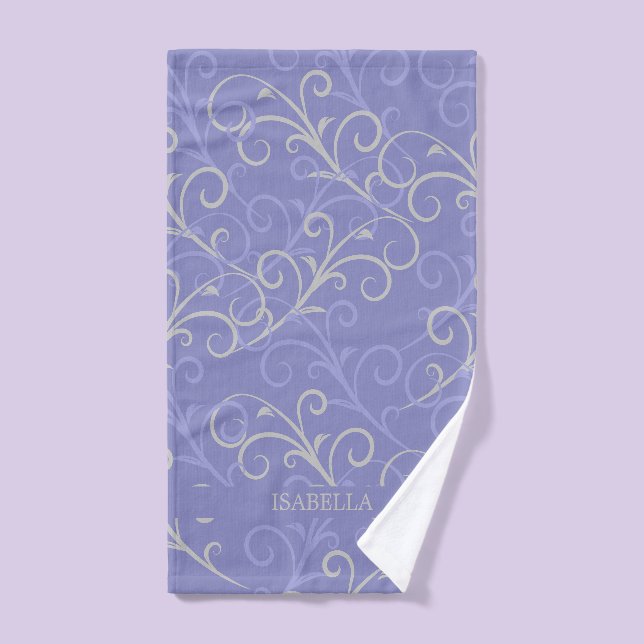 Élégant Purple Swirl Personnalisé (Serviette à main)