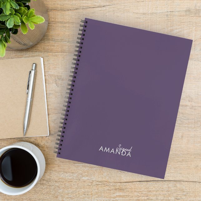 Elegant Purple Teacher appreciation Trendy Notebook (Creator Uploaded)
