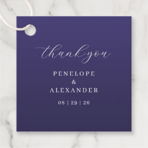 Elegant Purple Thank You Card Favour Tags