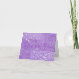 Elegant Purple Thank You Notecard