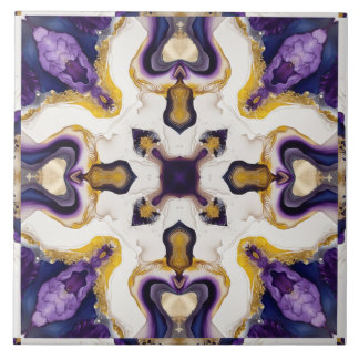 Elegant Purple Tile Kaleidoscope 