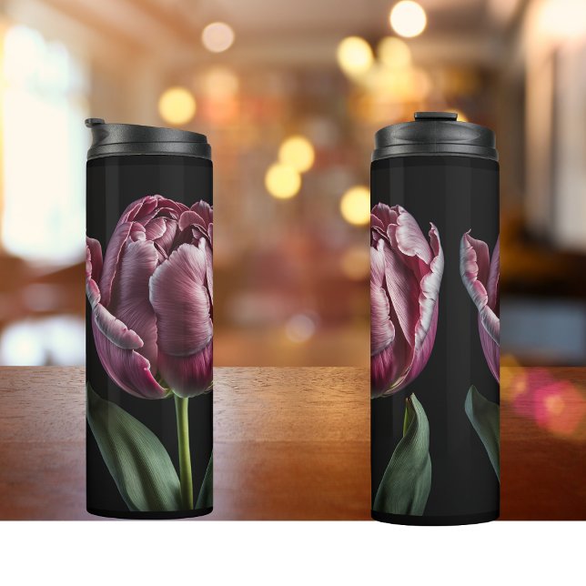 "Elegant Purple Tulip" 12 oz. Tumbler (Elegant Tulip Tumbler
This tumbler offers a blend of art and functionality)