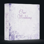 Elegant Purple Vintage Photo Album Binder<br><div class="desc">Beautiful and elegant purple tint wedding photo album design featuring vines and roses around the border and a fade of a heart in the center. The design has a printed faux texture for an old paper look. This same design comes in green, red/pink, purple, blue, antique gold and bright gold....</div>