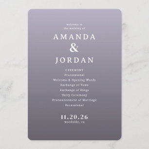 Elegant Purple Wedding Ceremony Template