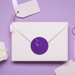 Elegant Purple Wedding Envelope Seals