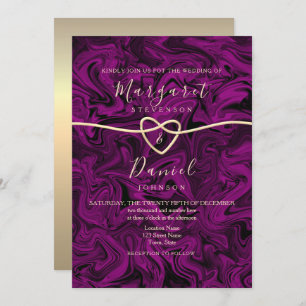Elegant Purple Wedding Invitation
