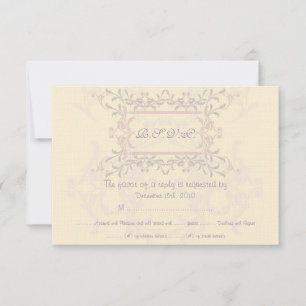 Elegant Purple Wedding RSVP Card