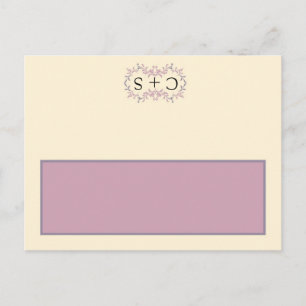 Elegant Purple Wedding Writable Place Card