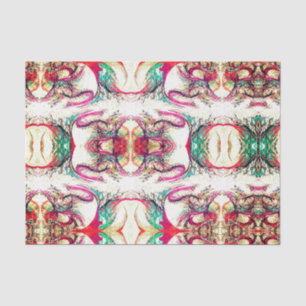 Elegant purple, white and green abstract pattern tissue paper