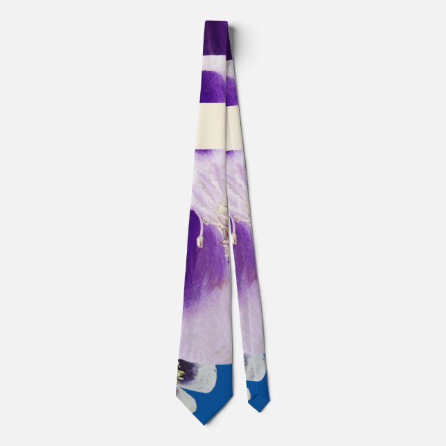 Elegant Purple & White Tie (Front)