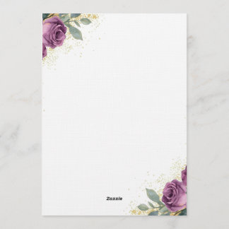 👉 Elegant Purple Wisteria & Gold Floral Wedding I Invitation