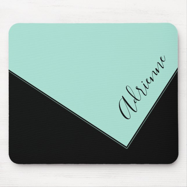 Elegant Purse Design Personalized Sea Green Mouse Pad (Front)
