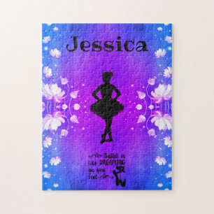 Élégant puzzle de danse avec nom de la danseuse